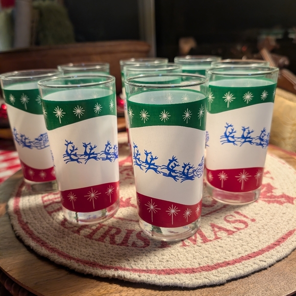 💥SOLD💥Libbey Glassware Up-Up And Away"Set Of 9" - Picture 1 of 6